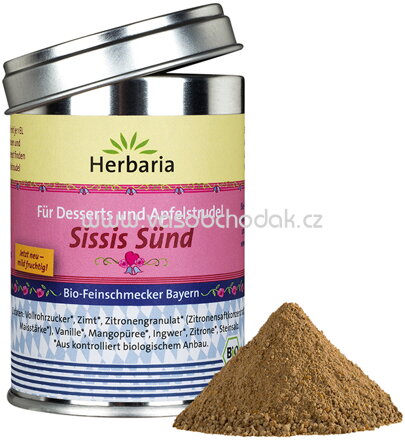 Herbaria für Desserts und Apfelstrudel Sissi Sünd, Dose, 100g