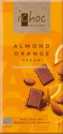 iChoc Almond Orange, 80g