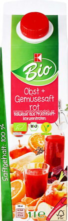 K-Bio Obst + Gemüsesaft, rot, 1l