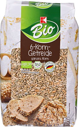 K-Bio 6 Korn Getreide, ganzes Korn, 1 kg