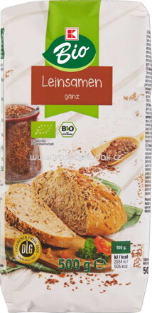 K-Bio Leinsamen, ganz, 500g