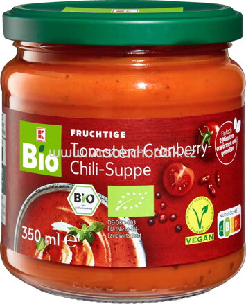 K-Bio Tomaten Cranberry Chili Suppe, 350 ml