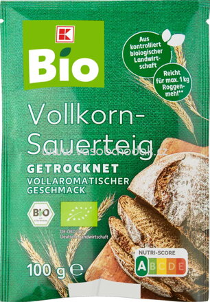K-Bio Vollkorn Sauerteig, getrocknet, 100g