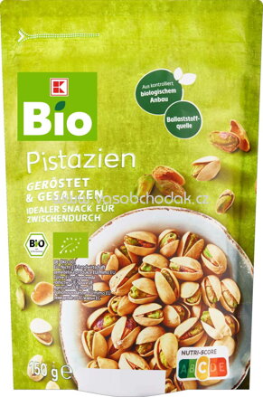 K-Bio Pistazien, geröstet & gesalzen, 150g