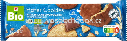 K-Bio Hafer Cookies Vollmilchschokolade, 200g