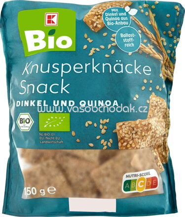 K-Bio Knusperknäcke Snack Dinkel-Quinoa, 150g