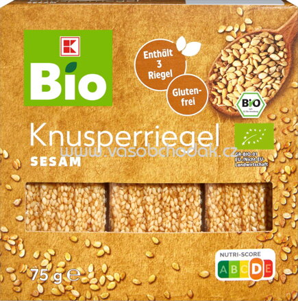 K-Bio Knusperriegel Sesam, 3 St, 75g