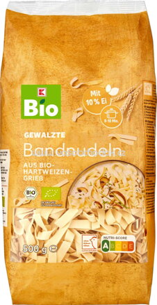 K-Bio Gewalzte Bandnudeln, 500g