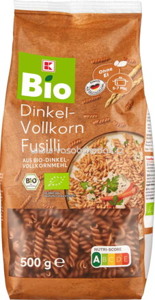 K-Bio Dinkel Vollkorn Fusilli, 500g