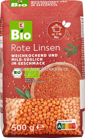 K-Bio Rote Linsen, 500g