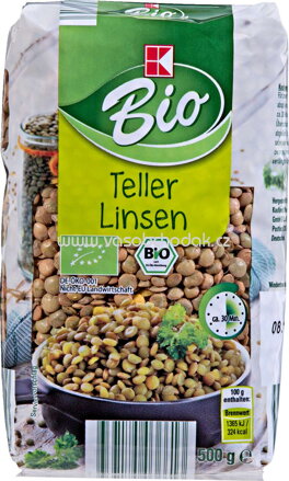 K-Bio Grüne Linsen, 500g