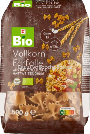 K-Bio Vollkorn Farfalle, 500g