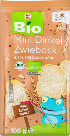 K-Bio Mini Dinkel Zwieback, ab dem 8. Monat, 100g