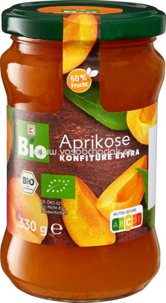 K-Bio Konfitüre Extra Aprikose, 330g