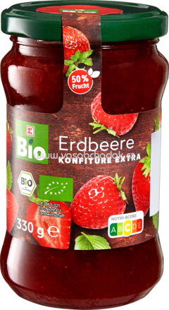 K-Bio Konfitüre Extra Erdbeere, 330g