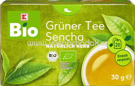 K-Bio Grüner Tee Sencha, natürlich herb, 20 Beutel
