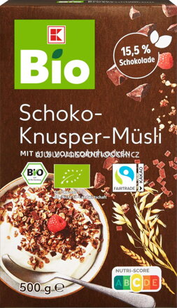 K-Bio Schoko Knusper Müsli, 500g