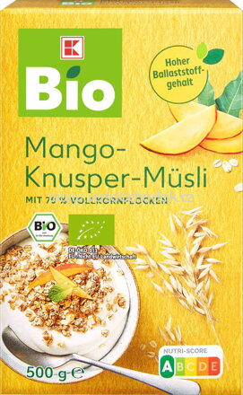 K-Bio Mango Knusper Müsli, 500g
