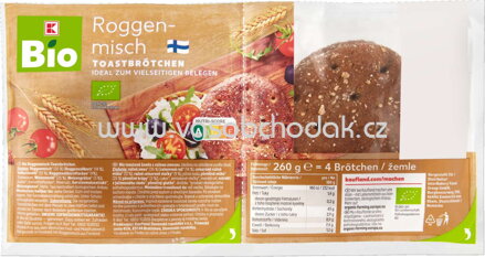 K-Bio Roggenmisch Toastbrötchen, 4 St, 260g