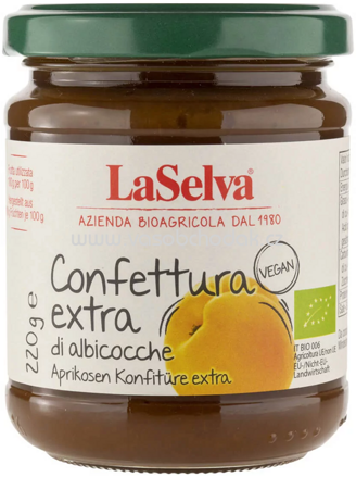 LaSelva Konfitüre extra Aprikosen, 220g