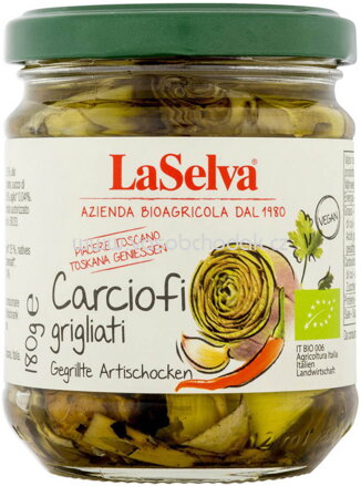 LaSelva Artischocken gegrillt in Öl mit Knoblauch und Peperoncini, 180g