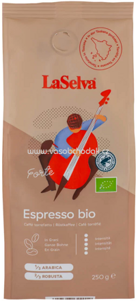 LaSelva Espresso Forte, ganze Bohne, 250g