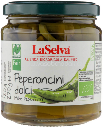 LaSelva Milde Peperoni in Weinessig, 270g