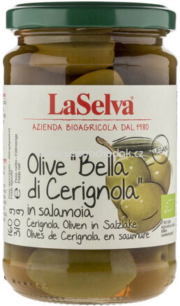 LaSelva Cerignola Oliven mit Stein in Salzlake, 310g