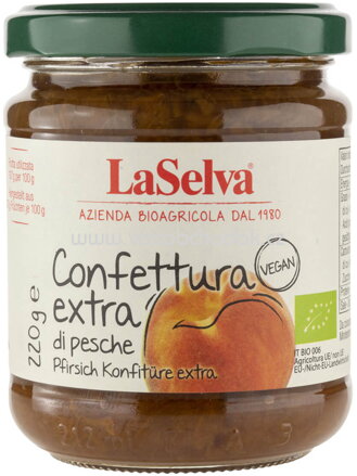 LaSelva Konfitüre extra Pfirsich, 220g