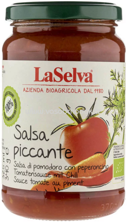 LaSelva Tomatensauce mit frischem Gemüse und Chili, 340g