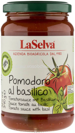 LaSelva Tomatensauce mit Basilikum, 340g