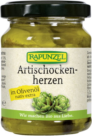 Rapunzel Artischockenherzen in Olivenöl, 120g