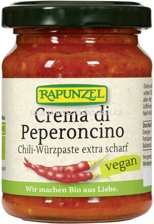 Rapunzel Crema di Peperoncino, Chili-Würzpaste extra scharf, 120g