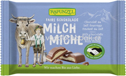 Rapunzel Milch Michl Schokolade mit Milchfüllung, 100g