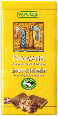 Rapunzel Nirwana Milchschokolade mit Praliné-Füllung, 100g