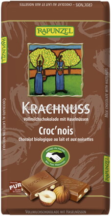 Rapunzel Vollmilch Schokolade Krachnuss, 100g