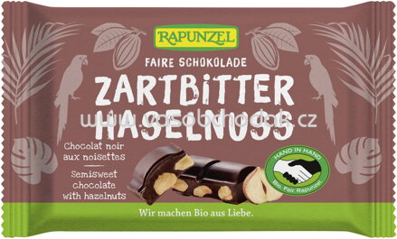 Rapunzel Zartbitter Schokolade 60% Kakao mit Haselnuss, 100g