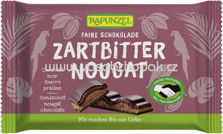 Rapunzel Zartbitter Schokolade Nougat, 100g