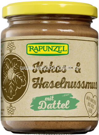 Rapunzel Kokos- & Haselnussmus mit Dattel, 250g