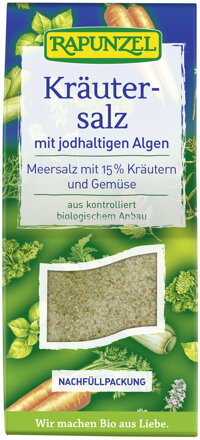 Rapunzel Kräutersalz jodiert mit 15% Kräutern und Gemüse, 500g