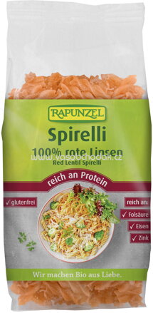 Rapunzel Rote Linsen Spirelli, 300g