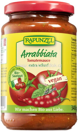 Rapunzel Tomatensauce Arrabbiata, 335 ml