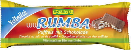 Rapunzel Rumba Puffreisriegel Vollmilch, 50g