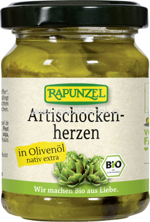 Rapunzel Artischockenherzen in Olivenöl, 120g