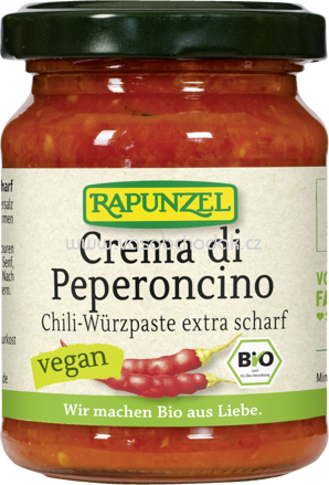 Rapunzel Crema di Peperoncino, Chili-Würzpaste extra scharf, 120g
