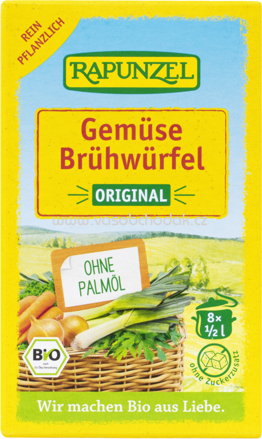 Rapunzel Gemüse-Brühwürfel Original, mit Bio-Hefe, 84g
