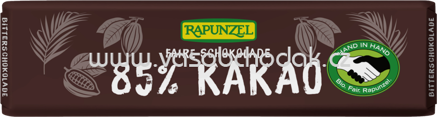 Rapunzel Bitterschokolade Täfelchen 85%, 20g