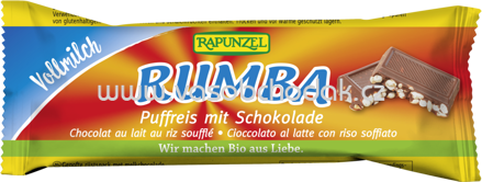 Rapunzel Rumba Puffreisriegel Vollmilch, 50g