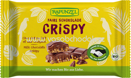 Rapunzel Vollmilch Schokolade Crispy, 100g
