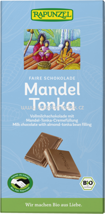 Rapunzel Vollmilch Schokolade Mandel-Tonka, 100g